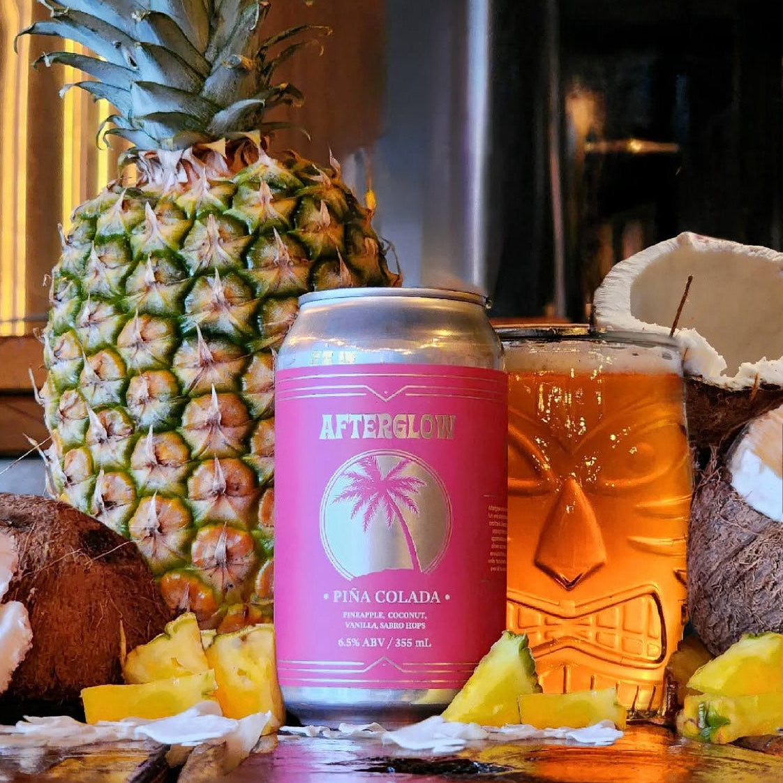 Afterglow Tiki Cocktail Sour: Piña Colada