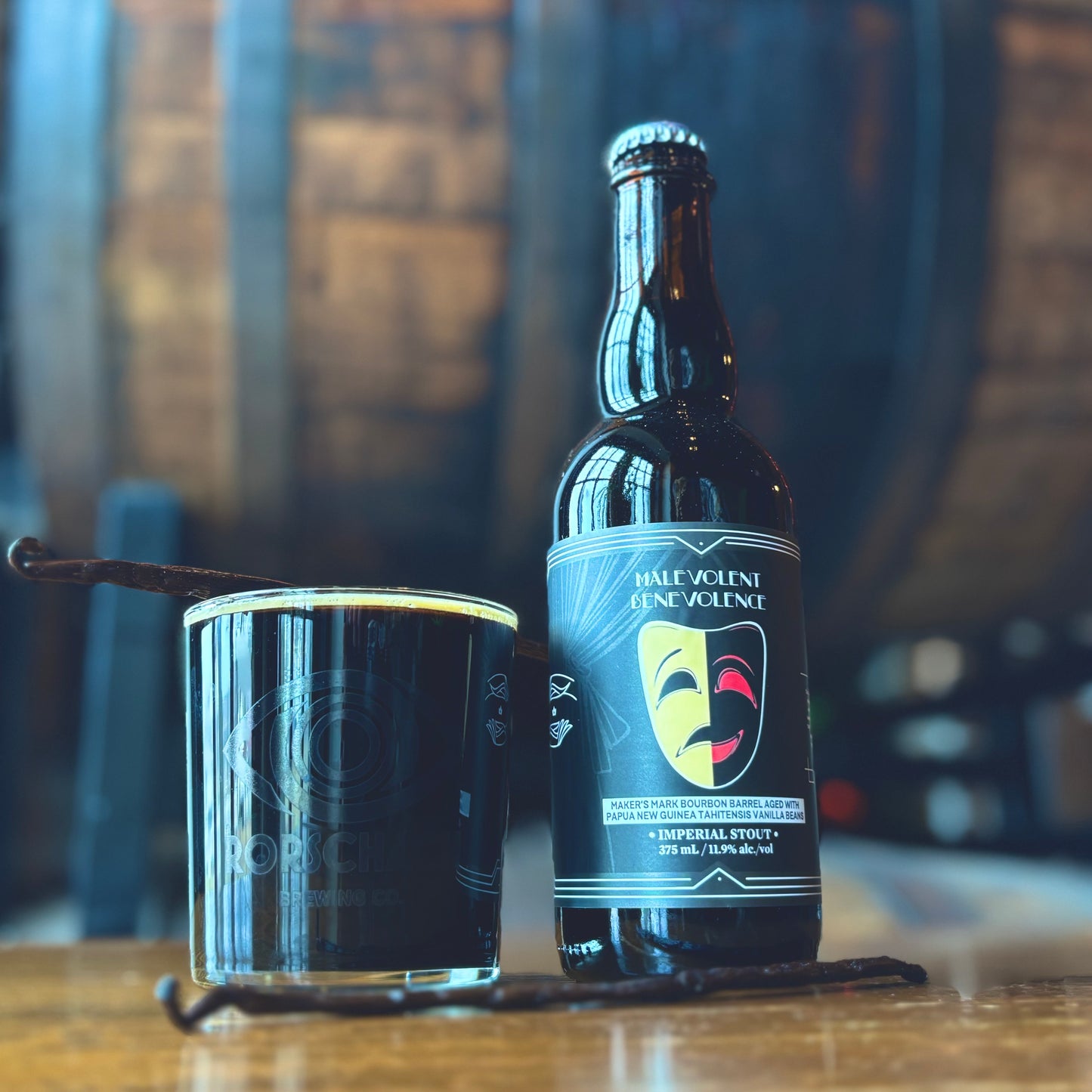Malevolent Benevolence Imperial Stout: Aged w/ West Papua Indonesian Tahitensis Vanilia Beans