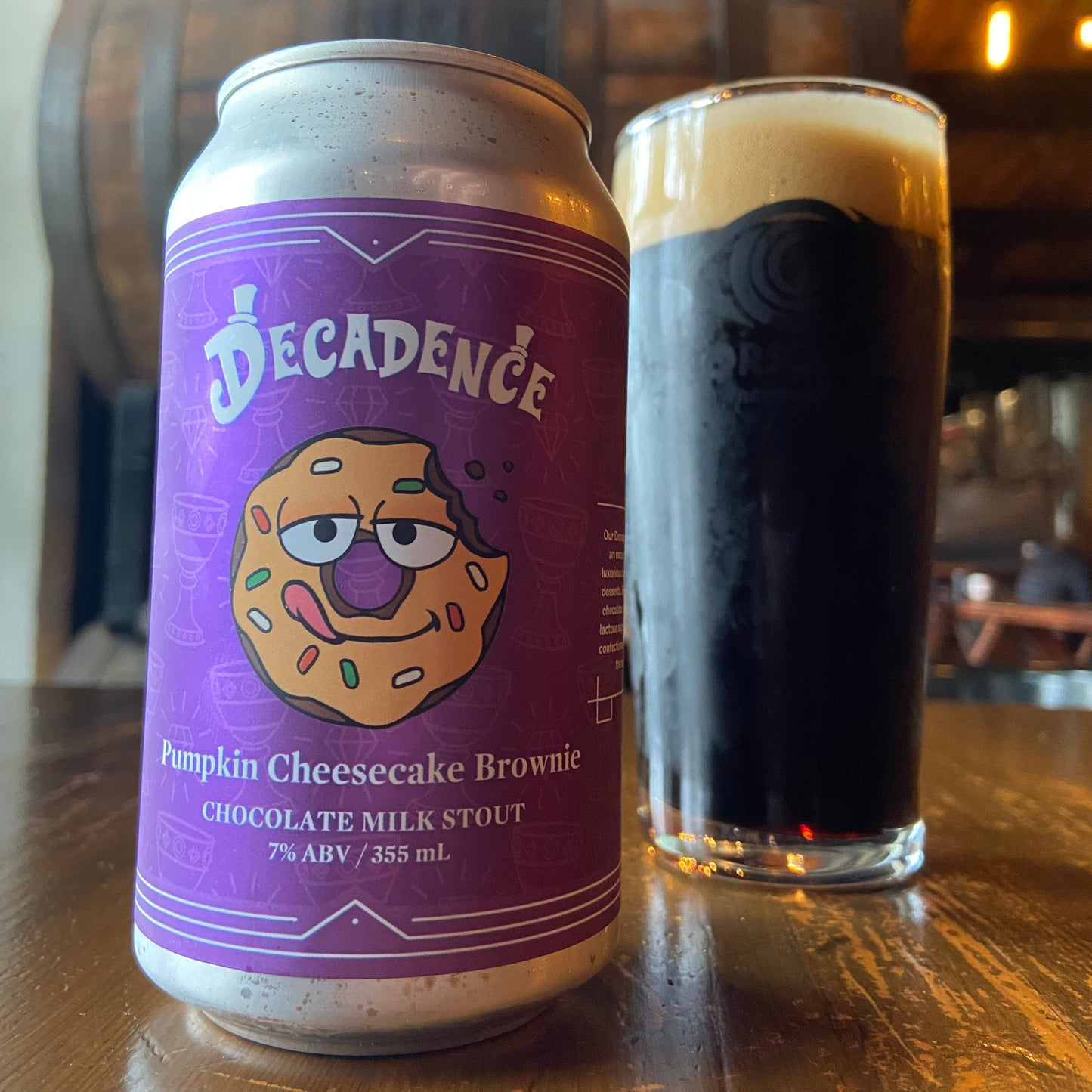 Decadence Chocolate Milk Stout: Pumpkin Cheesecake Brownie