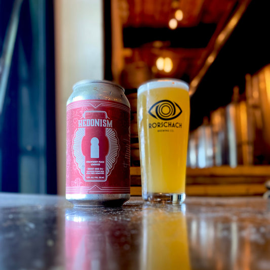Hedonism Sorbet Sour IPA: Strawberry Peach Lemonade